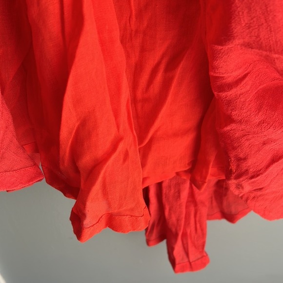 Emma G | Orange Gauzy Beach Pool Coverup Dress size Medium - Picture 5 of 6